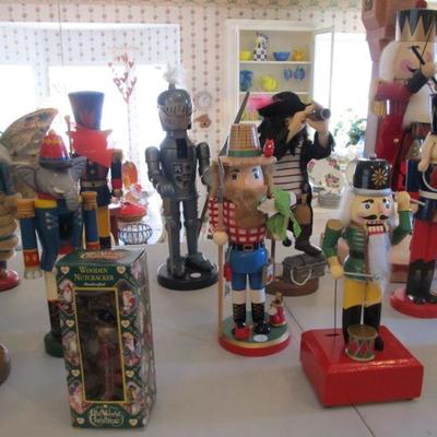 Large selection of Nutcrackers.  Some are from Germany made by Steinbach.
