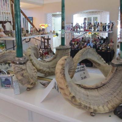 REAL Ram horn candlesticks