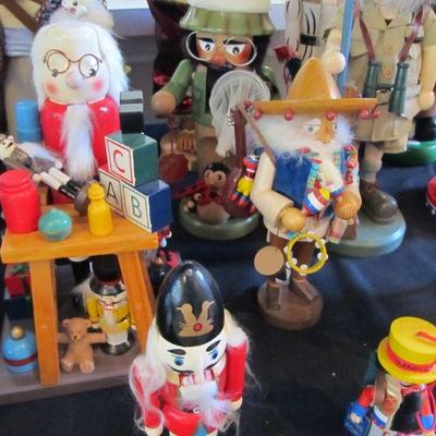 Large selection of Nutcrackers.  Some are from Germany made by Steinbach.