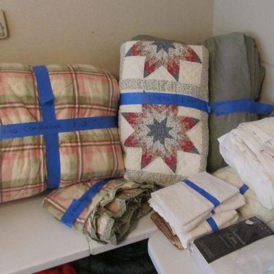 Lot's of luxury & fine linens, some antique. 