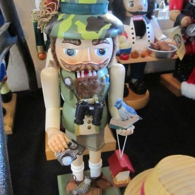 Large selection of Nutcrackers.  Some are from Germany made by Steinbach.