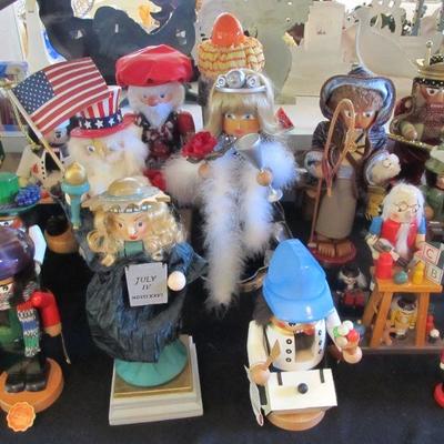 Large selection of Nutcrackers.  Some are from Germany made by Steinbach.