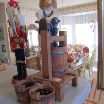 Large selection of Nutcrackers.  Some are from Germany made by Steinbach.