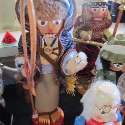 Large selection of Nutcrackers.  Some are from Germany made by Steinbach.