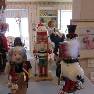 Large selection of Nutcrackers.  Some are from Germany made by Steinbach.