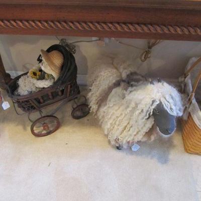 Cute decor items. The sheep was hand-made by an artisan in the holy land.