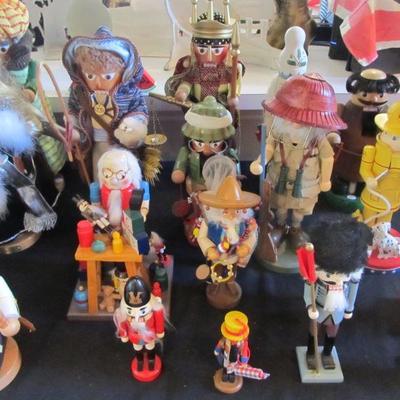 Large selection of Nutcrackers.  Some are from Germany made by Steinbach.