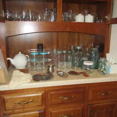 Old canning jars & more