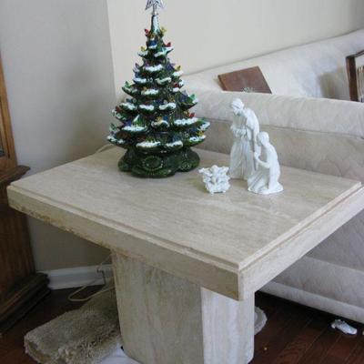 MARBLE END TABLE   BUY IT  NOW  $ 95.00