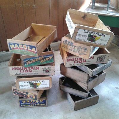 Wooden Fruit Boxes/Crates