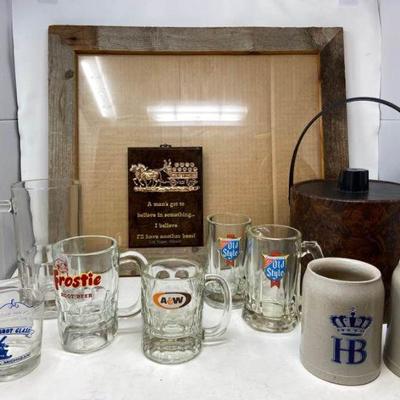 Beer Steins, Vintage Glass Mugs, and More