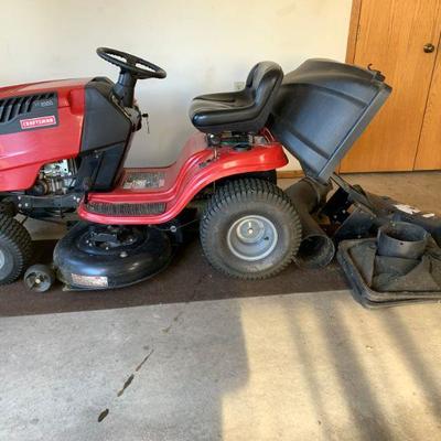 The riding lawn mower and bagger will be available towards the end of October