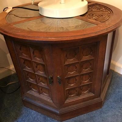 Carved cupboard table $44
24 X 19 1/2