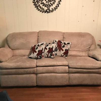 Ultra suede sofa $255
82