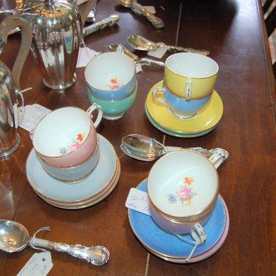 English tea cups and saucers
