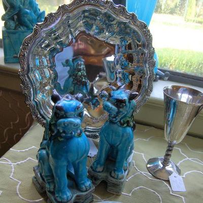 Large collection of foo dogs