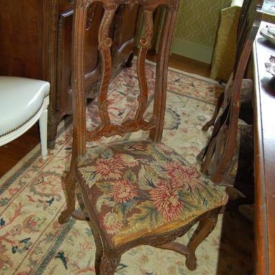 Needlepoint dining chairs