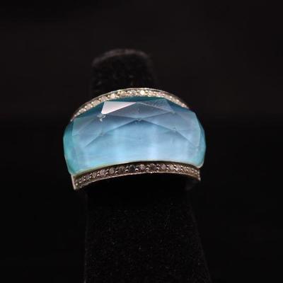 18K Gold and Diamond Swarovski Ring