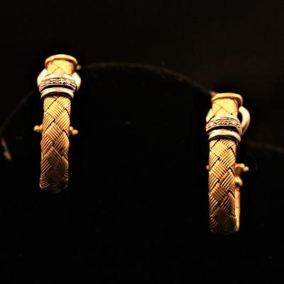 18K Gold and Diamond Earrings