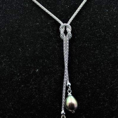 Sterling and Cultured Pearl Necklace