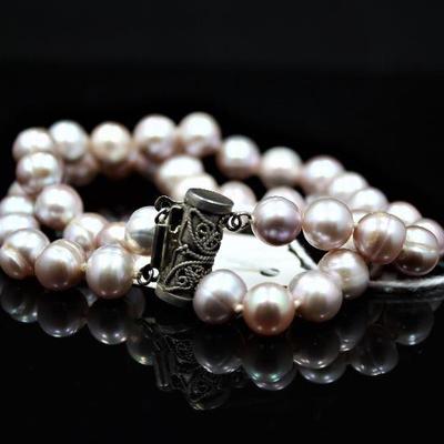 Sterling and Cultured Pearl Bracelet