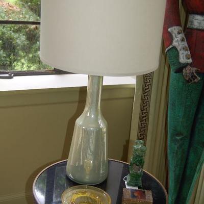 Mercury glass lamps and vases