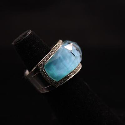 18K Gold and Diamond Swarovski Ring