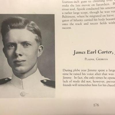  #1110 â€¢ President Jimmy Carter in his 1947 US Naval Academy Yearbook and 1946 Naval Academy Yearbook  with the year 1947-1948 Oregon...