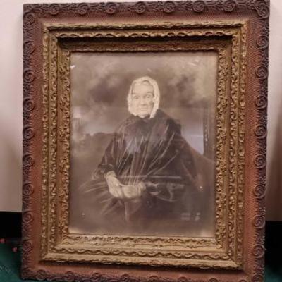 526	
1800's Portrait With Vintage Frame
Measures Approx 25