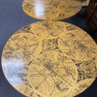 #15055 â€¢ 2 Tables with World Map