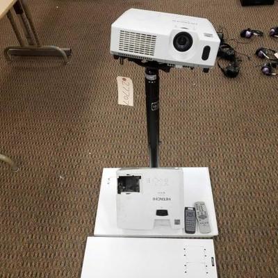 #27707 â€¢ Hitachi CP-RX80 Video Projector With Remote ,Ceiling Mount, And Hitachi CP-X2010 With Remote