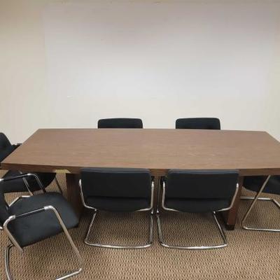 #27414 â€¢ Conference Room Desk With 7 Chairs