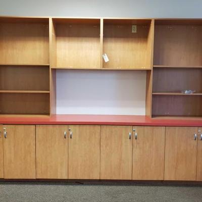 #27206 â€¢ Wooden Cabinet and Shelving Unit