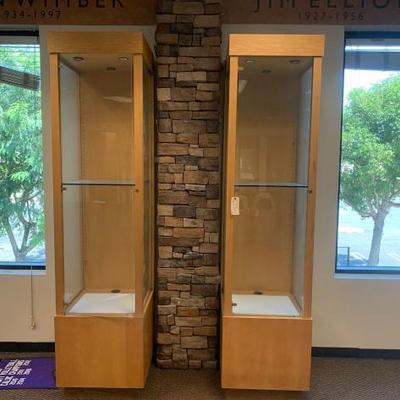 #27310 â€¢ 2 Wooden Display Cases

