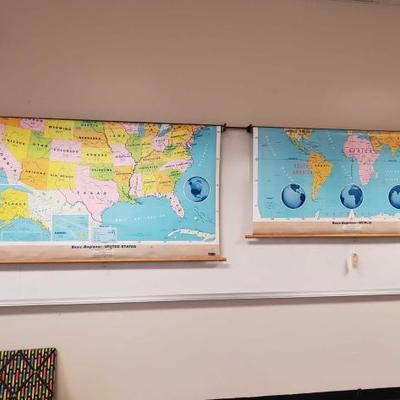#27118 â€¢ Dry Erase Board and World Maps
