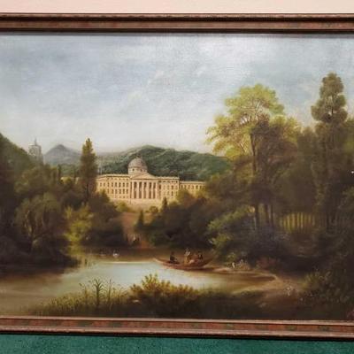 528	
Dec. 1885 Framed Antique Painting Appears To Be Signed
Measures Approx 28.5