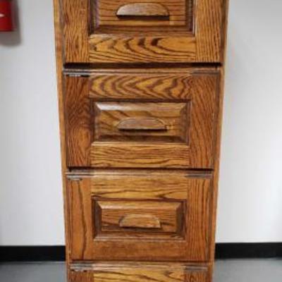 #15032 â€¢ Wooden Filing Cabinet