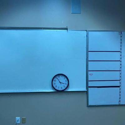 #28024 â€¢ 2 White Boards and ITC Clock