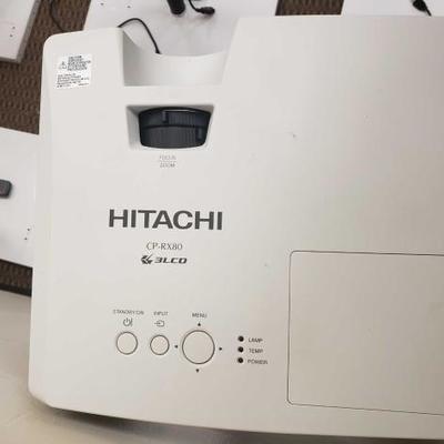 #27703 â€¢ Hitachi CP-RX80 Video Projector With Remote And Ceiling Mount