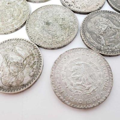 
#292 â€¢ 1893 Silver Mexican 90% Silver, 1930s Un Pesos 40% Silver and More