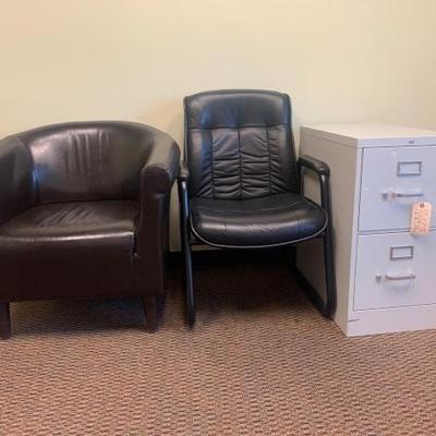 #16652 â€¢ 2 Chairs, And Filing Cabinet
