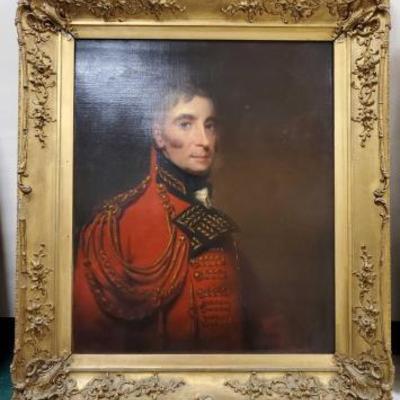 532	
Vintage Frame With A 1800's Portrait
Measures Approx 35