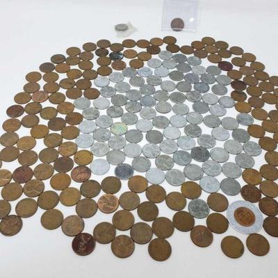 
#272 â€¢ Approx 81 Steel Pennies And Approx 149 Wheat Pennies