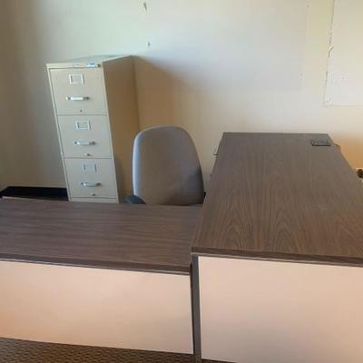 #26912 â€¢ Desk, Chair, And Filing Cabinet