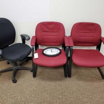 #27202 â€¢ Howard Miller Clock and 3 Chairs