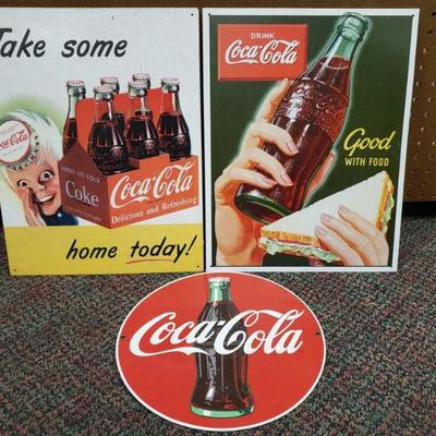 #864 â€¢ Metal Coca-Cola Signs