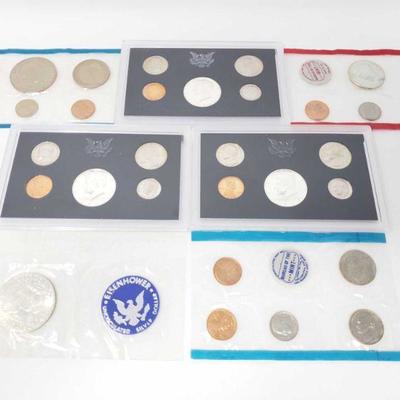  Uncirculated 40% Silver Eisenhower Dollar, 1968, 1969, And 1970Proof Sets

