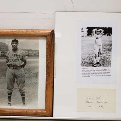 #608 â€¢ Signed Photograph By Negro League Baseball Player Lou Dial And Signed Card By Jesse Haines