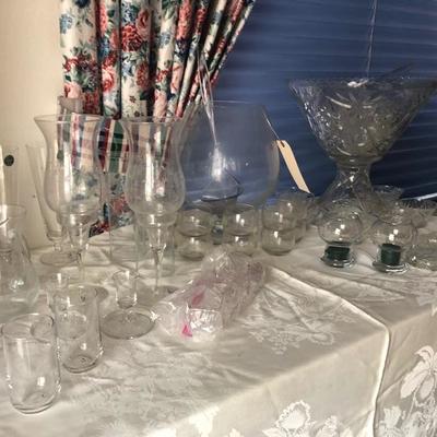 crystal lennox and glass punch bowls