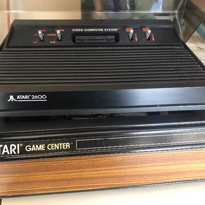 vintage atari with many games like pac man and star wars